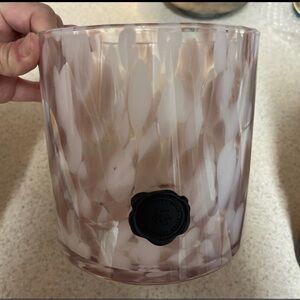 Apothecary Guild pink purple Opal Glass Candle Jar 128 oz
